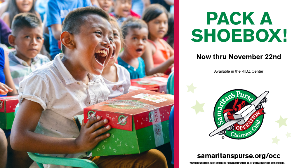 Pack a shoebox boy